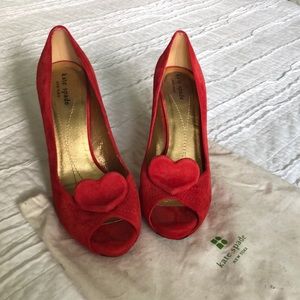 Kate Spade Heart Pumps, Size 8.5
